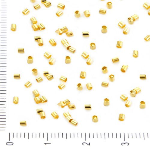 1000pcs en vrac plaqué or rond tube à sertir perles pour la fabrication de bijoux en métal les concl sku-37943