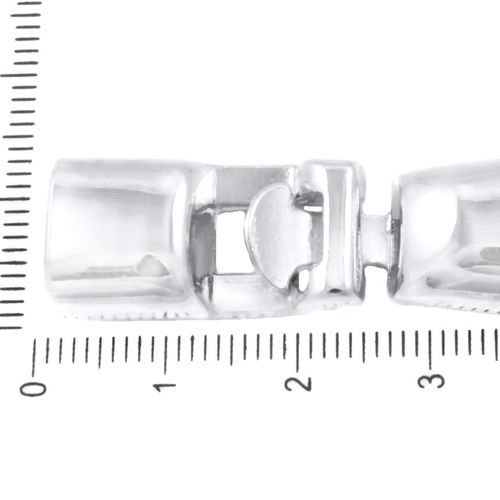 2 ensembles antique ton argent platine ovale bande de cuir cordon fin des agrafes des couvercles bra sku-37575