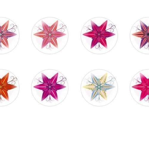 12pcs x 12mm main ronde verre tchèque en forme de dôme cabochons fleurs 181 s7t300 sku-22327