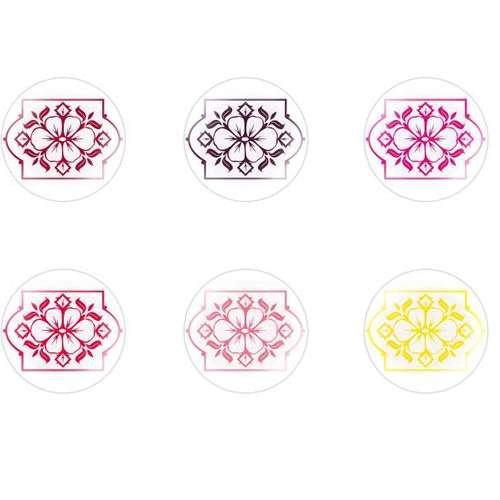 6pcs x 25mm main ronde verre tchèque en forme de dôme cabochons fleurs 238 s1t424 sku-21968