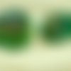 1pc petite opaque vert noir rayé d'or libellule insectes à la main le verre tchèque bouton taille 8  sku-27519