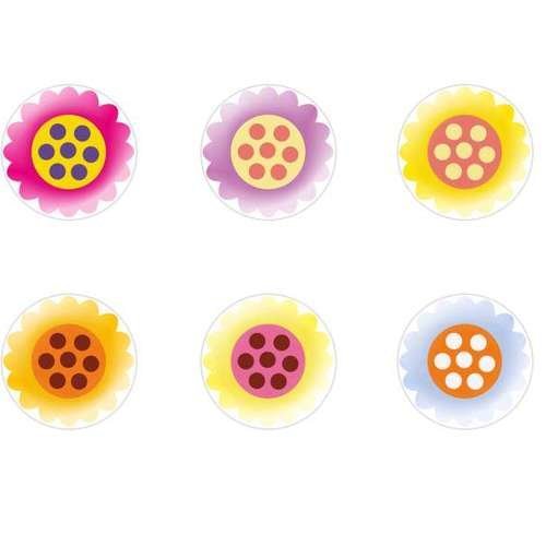 6pcs x 20mm main ronde verre tchèque en forme de dôme cabochons fleurs 139 s3t236 sku-22840