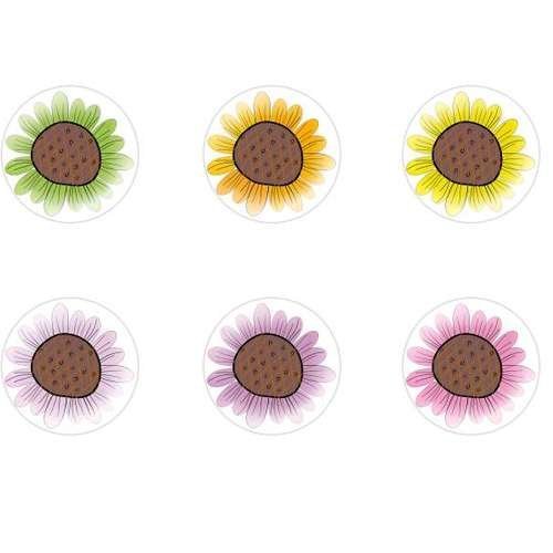 6pcs x 25mm main ronde verre tchèque en forme de dôme cabochons fleurs 184 s1t295 sku-25158