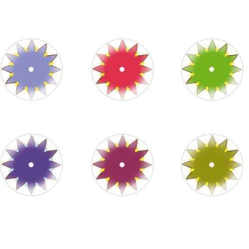 6pcs x 20mm main ronde verre tchèque en forme de dôme cabochons fleurs 201 s3t552 sku-23175