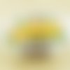 1pc cristal jaune vert marron camée fleurs bouquet à la main tchèque bouton de verre de grande taill sku-37621