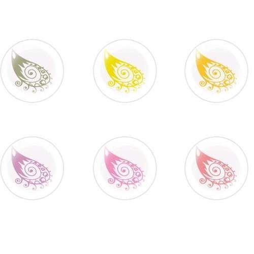 6pcs x 25mm main ronde verre tchèque en forme de dôme cabochons fleurs 190 s1t112 sku-23585