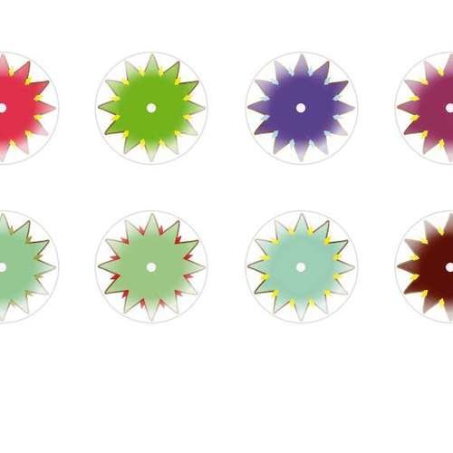 12pcs x 10mm main ronde verre tchèque en forme de dôme cabochons fleurs 201 s8t552 sku-23703