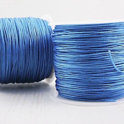73m 80yrd 1 bobine turquoise bleu nylon perles fil cordon chaîne bijoux tressé corde torsadée noeud  sku-38396