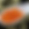 20g orange mat argent bordée d'halloween verre tchèque ronde perles de rocaille 5/0 preciosa de entr sku-19592