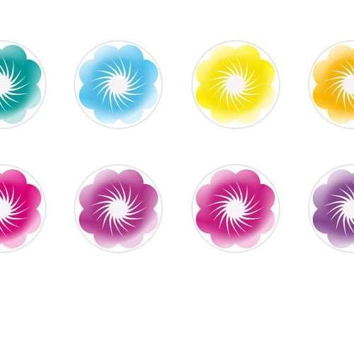 12pcs x 10mm main ronde verre tchèque en forme de dôme cabochons fleurs 113 s8t572 sku-22826