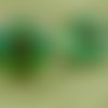 1pc à la main le verre tchèque gros bouton vert libellule dichroïque vitrail taille 18 40.5 mm sku-18323