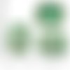 10pcs antique ton argent turquoise patine verte laver rectangle creux de la fleur curseur de la barr sku-37009