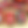 2pcs picasso opaque coraline corail rouge argent rectangle plat de la table de coupe de la croix chr sku-35074