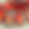 2pcs picasso opaque coraline corail rouge or rectangle plat de la table de coupe de la croix chrétie sku-35075