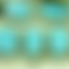 2pcs picasso opaque bleu turquoise argent rectangle plat de la table de coupe de la croix chrétienne sku-35087