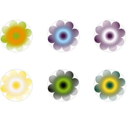 6pcs x 25mm main ronde verre tchèque en forme de dôme cabochons fleurs 14 s1t611 sku-24996