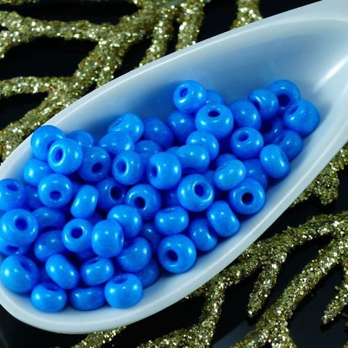 20g bleu travertin lustre verre tchèque ronde perles de rocaille 6/0 preciosa de entretoise de 4mm sku-25923