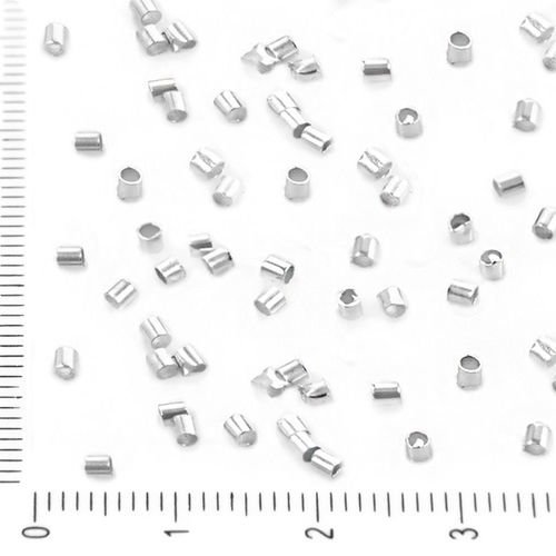 1000pcs argent en vrac rond chromé tube à sertir perles pour la fabrication de bijoux en métal les c sku-37945