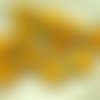 4pcs picasso opale jaune rayé grand plat rond 8edge fenêtre de la table de découpe de pièce de monna sku-27313