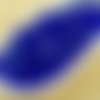 100pcs cristal de saphir bleu iris demi-rond à facettes feu poli entretoise tchèque perles de verre  sku-35668