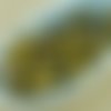 100pcs léger en cristal de topaze jaune clair métallisé marea or demi-rond à facettes feu poli petit sku-33410