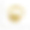 2pcs plaqué or tamis pad perles lunette réglable anneau de base en blanc cabochon rond paramètre cam sku-38005