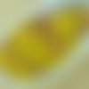 100pcs opaque citrine jaune citron métallique capri d'or de cuivre demi-rond à facettes feu poli pet sku-33003
