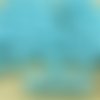 40pcs de perles pastel bleu aqua turquoise en nid d'abeille de télévision de l'hexagone peigne de mi sku-33614