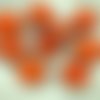 4pcs picasso opale orange rayé halloween plat rond 8edge fenêtre de la table de découpe de pièce de  sku-28624