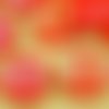 4pcs opaque coraline corail rouge ab complète de signe de paix de l'amour de l'arbre de vie pendenti sku-37211