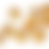 De l'or jaune l'argent transparent lampwork verre tchèque noël faits à la main de perles de jeu en a sku-17104
