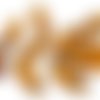 Orange noir lampwork tube de verre tchèque à la main de perles de long de de définir d'origine authe sku-17721