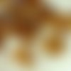 12pcs picasso cristal brun jaune grande cloche fleur de bouchons de verre tchèque perles de 9mm sku-34393