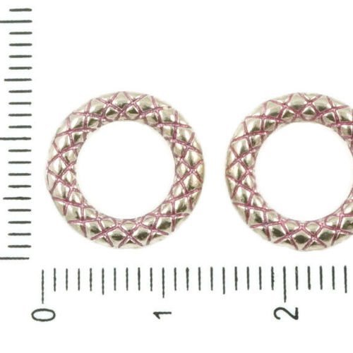 12pcs antique ton argent rose patine laver de grandes trou de liaison connecteur fermé anneau de sau sku-36457