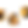 En or massif 24 carats grâce lampwork perles paire tchèque à la main de de verre sra artisan perle j sku-17781