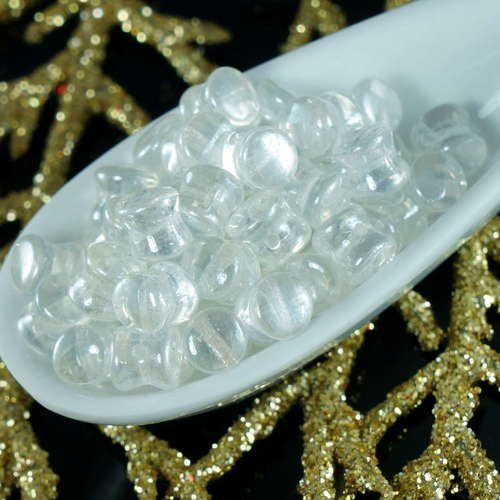 60pcs lustre en cristal clair pellet tchèque perles de verre preciosa granulés pressés de de 4 mm x  sku-17985