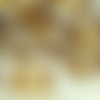 8pcs picasso cristal jaune mat fenêtre de taille de table rectangle plat sculpté verre tchèque perle sku-34375