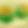 1pc grand cristal jaune rouge vert or de tulipes fleur à la main le verre tchèque bouton de taille 1 sku-30879