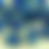 8pcs picasso sombre bleu blanc fenêtre mix table de découpe à plat kiwi ovale en verre tchèque perle sku-32940