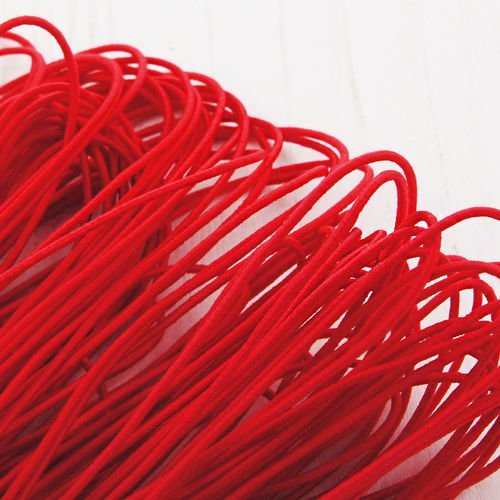 6.4 m 21ft 7yrd rond rouge en nylon élastique stretch cordon de perles de corde de nouage de la chaî sku-38331