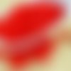 10g opaque rouge corail bi-bo 2 trou bibo twin verre tchèque perles de 2 8 mm x 5.5 mm sku-32282