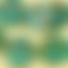 4pcs picasso brun foncé opaque turquoise green peace signe de l'amour de l'arbre de vie pendentif de sku-37192