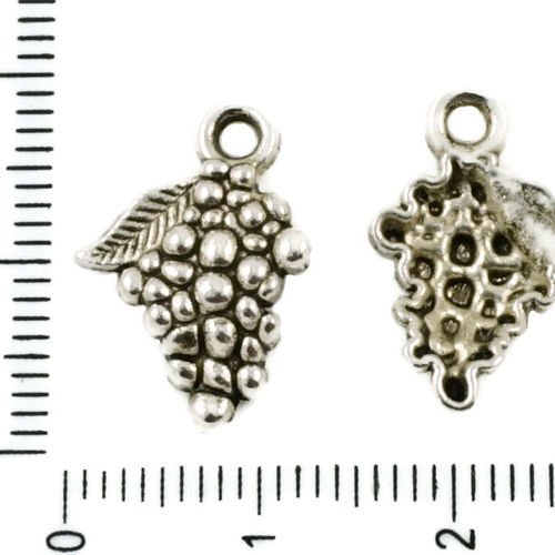 14pcs antique ton argent de raisin de fruits de la vigne pendentifs charms tchèque métal conclusions sku-37490