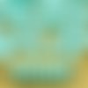 40pcs nacré bleu turquoise de la barbe à papa lentille plate ronde 2 deux trous entretoise de verre  sku-35451