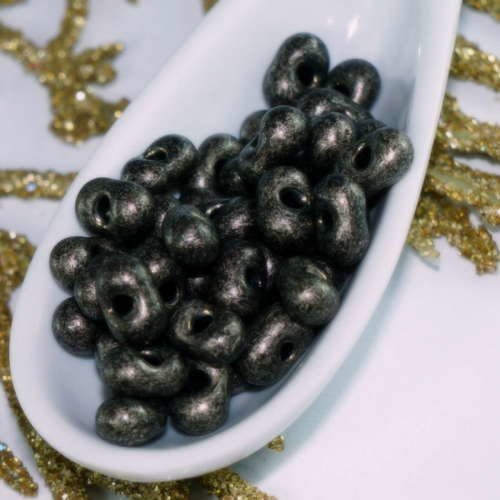 20g mat métallisé noir halloween perles de rocaille en verre tchèque de preciosa farfalle d'arachide sku-17882