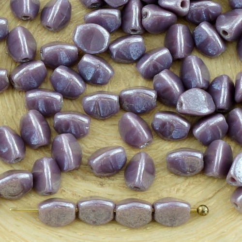 60pcs pourpre violet éclat briller pincée bicone à facettes entretoise tchèque perles de verre de 5m sku-34374