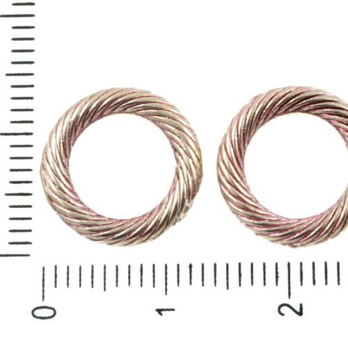 14pcs antique ton argent rose patine laver de grandes trou de liaison connecteur fermé anneau de sau sku-36450