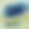 100pcs cristal capri aigue-marine bleu argent demi-rond à facettes feu poli verre tchèque perles de  sku-28700