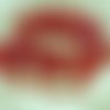 60pcs albâtre pastel foncé rouge corail pincée tchèque perles de verre de 5mm sku-28482
