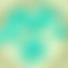 30pcs turquoise en soie verte mat de verre tchèque preciosa épine poignard perles feuille plate de 5 sku-26893